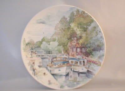 Poole Pottery Transfer Plate, England's 4 Seasons, Summer on the Thames