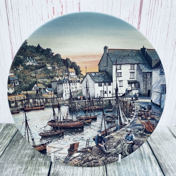 Poole Pottery Transfer Plate - Famous Fishing Harbours - Polperro