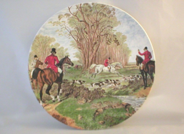 Poole Pottery Transfer Plate, Fox Hunting