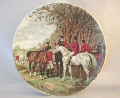 Poole Pottery Transfer Plate, Fox Hunting Riders Consulting