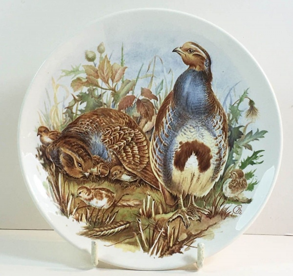 Poole Pottery Transfer Plate, Game Birds, No 1