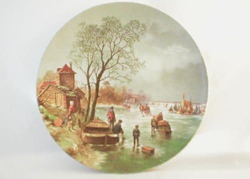 Poole Pottery Transfer Plate, Landscape in Winter After Painting by A.Schelfhout