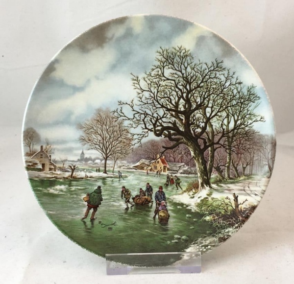 Poole Pottery Transfer Plate, Landscape in Winter After Painting by B.C.KOEKKOEK (Scene B)