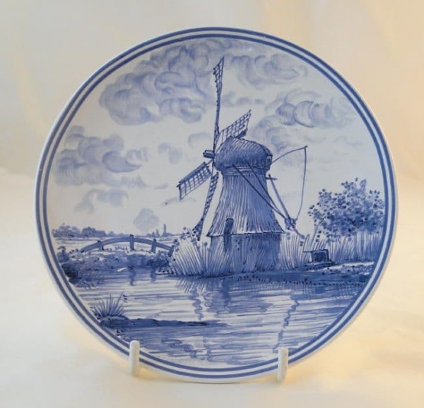 Poole Pottery Transfer Plate, Riverside Blue (1)