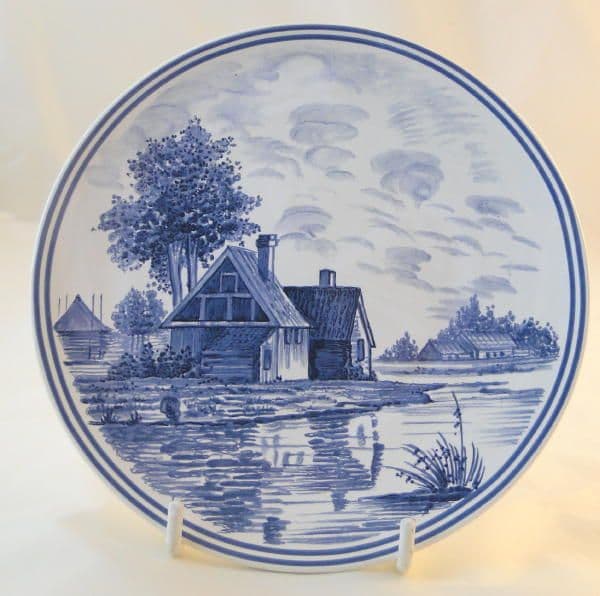 Poole Pottery Transfer Plate, Riverside Blue (3)