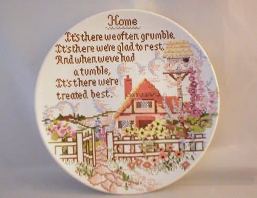 Poole Pottery Transfer Plate, Sampler Series, ''Home