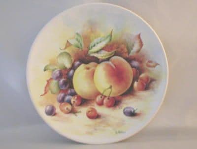 Poole Pottery Transfer Plate, Still Life Fruit by D.Wallace