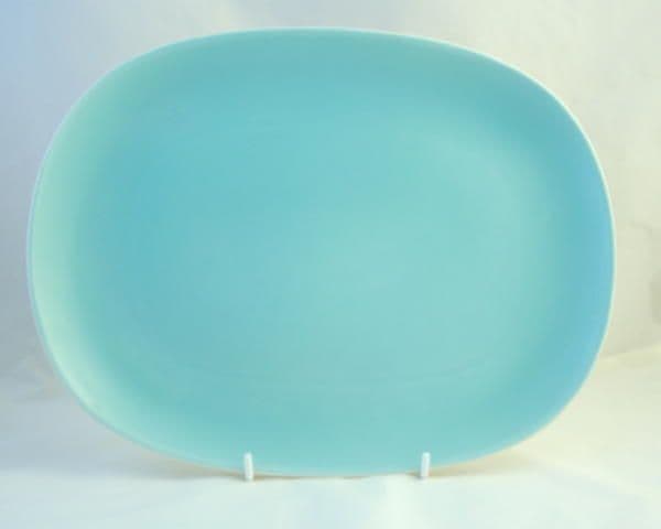 Poole Pottery Twintone Ice Green Rectangular Platter (Large)