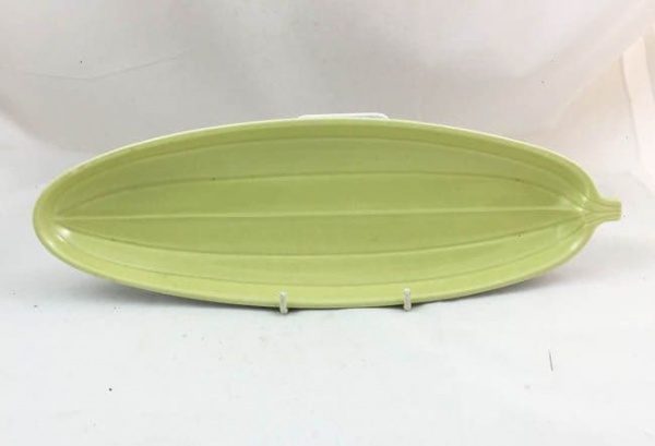 Poole Pottery Twintone Lime Yellow and Moonstone Grey (C102) Cucumber Dish