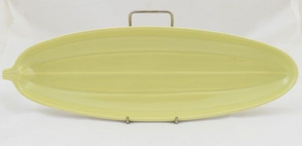 Poole Pottery Twintone Lime Yellow and Seagull (C103) Cucumber Dishes