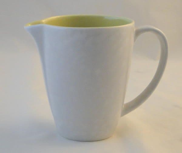 Poole Pottery Twintone Lime Yellow and Seagull (C103) Milk Jugs