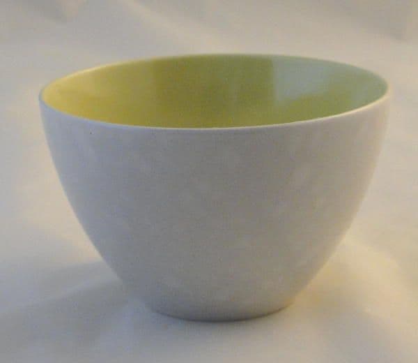 Poole Pottery Twintone Lime Yellow and Seagull (C103) Open Sugar Bowls
