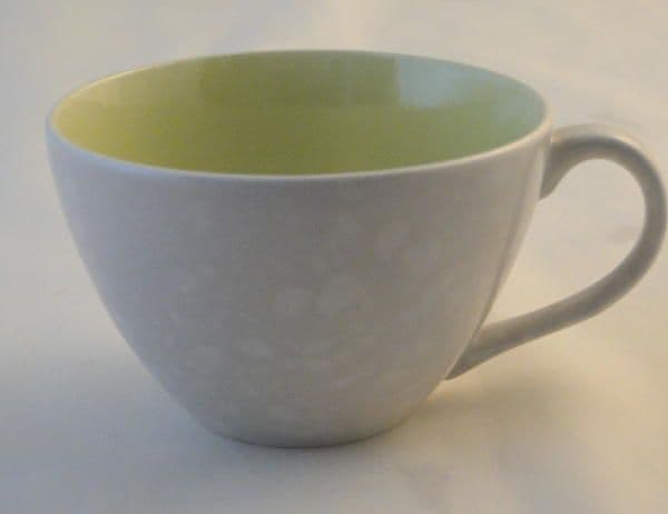 Poole Pottery Twintone Lime Yellow and Seagull (C103) Tea/Coffee Cups