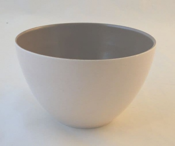 Poole Pottery Twintone Mushroom and Sepia (C54) Open Sugar Bowls (Large)