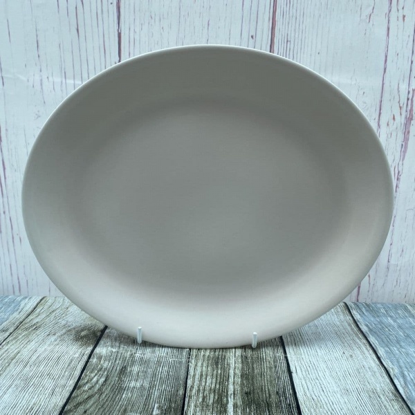 Poole Pottery Twintone Mushroom and Sepia (C54) Oval Platter