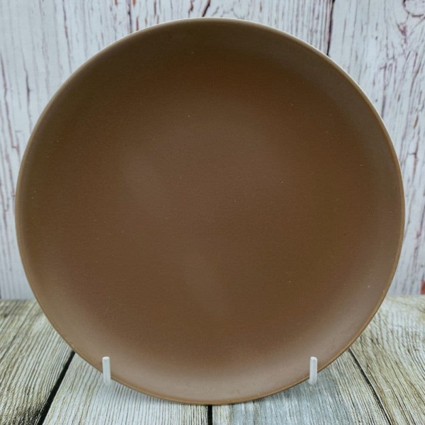 Poole Pottery Twintone Mushroom and Sepia (C54) Tea Plate, 7'' (Sepia)