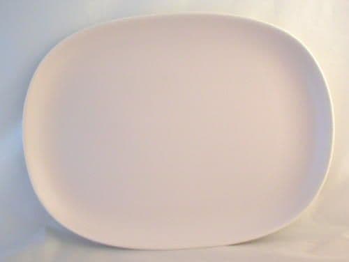 Poole Pottery Twintone - Mushroom & Sepia (C54) Platter, Oblong, 14''