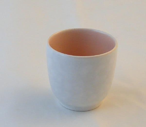 Poole Pottery Twintone Peach Bloom and Seagull Egg Cups (C97)