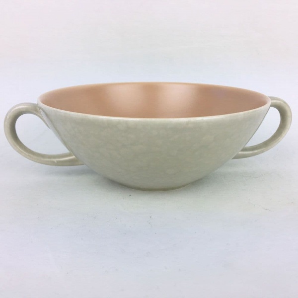 Poole Pottery Twintone Peach Bloom and Seagull, Soup Cups