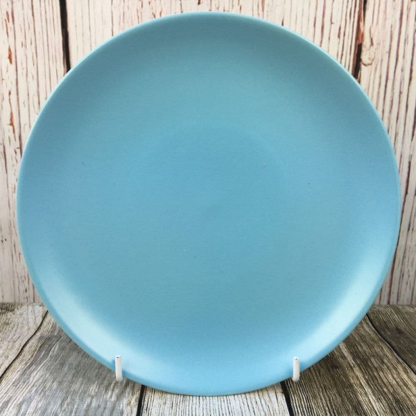 Poole Pottery Twintone Sky Blue & Dove Grey Cheese/Dessert Plate, 8.25''