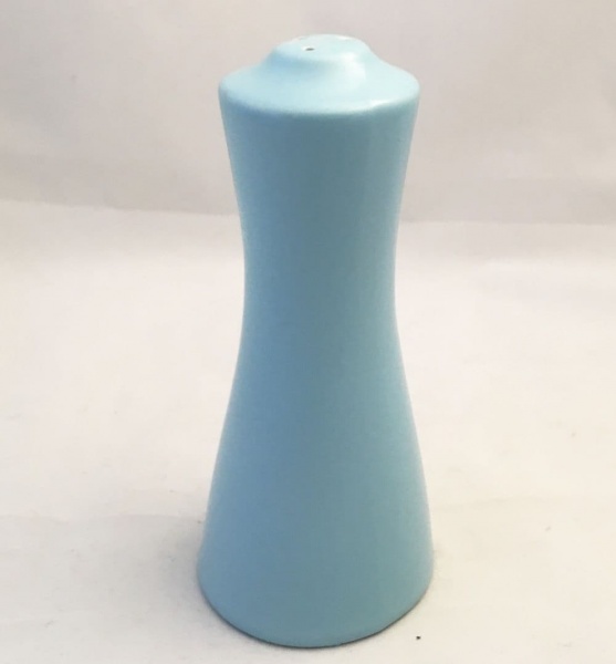 Poole Pottery Twintone - Sky Blue & Dove Grey Pepper Pot (Tall)