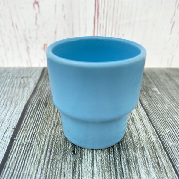 Poole Pottery Twintone Sky Blue Stepped Egg Cup