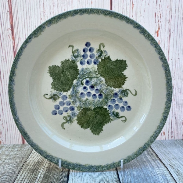 Poole Pottery Vineyard  Dinner Plate (Medium Green Rim), 10.25''
