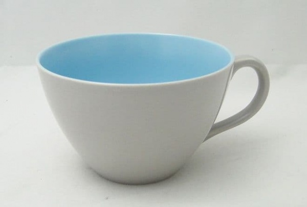 Poole Sky Blue and Dove Grey  (C104) Tea Cup (Wide Style - Streamline)