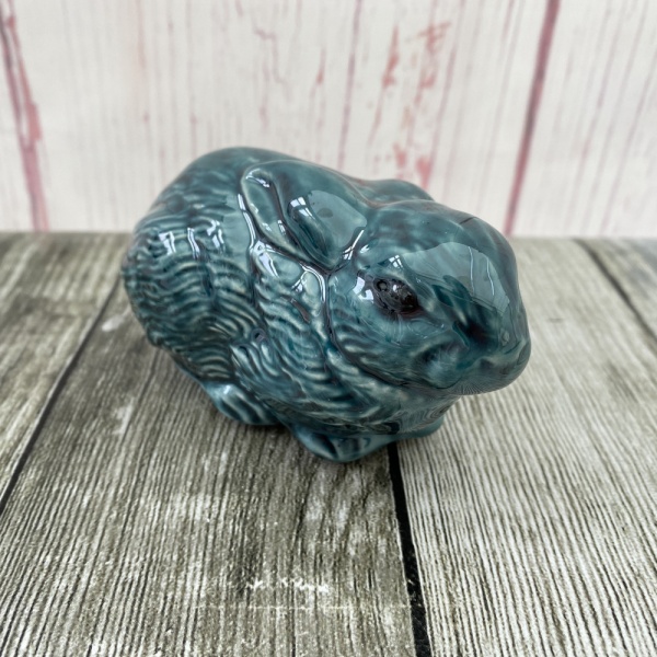 Poole Pottery Blue Resting Rabbit