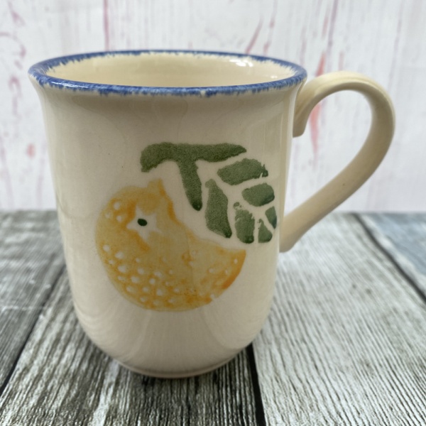 Poole Pottery Dorset Fruit Mug (Orange) - 'Swan Neck' Handle