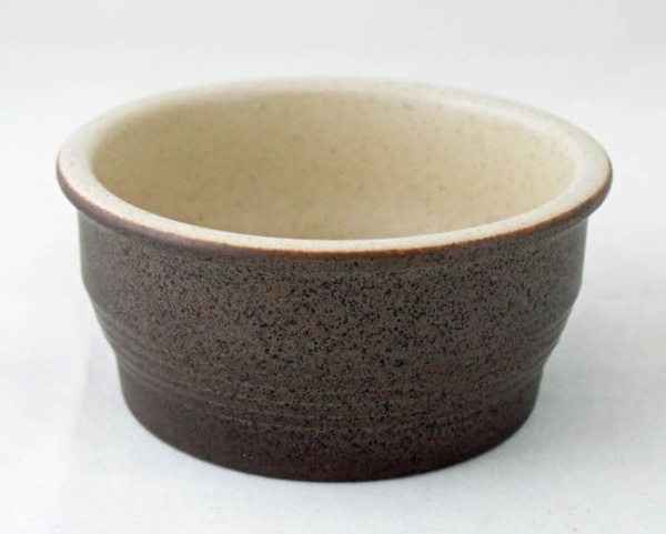 Purbeck Pottery Brown Diamond Soup / Cereal Bowl