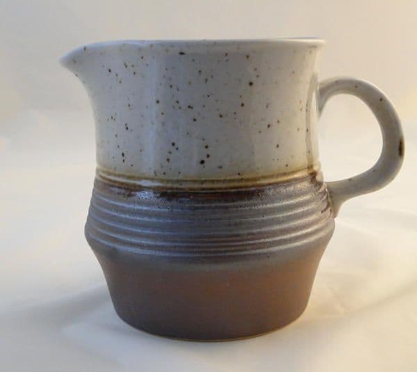 Purbeck Pottery, Portland Pattern, Large Curvy Style Milk Jug.