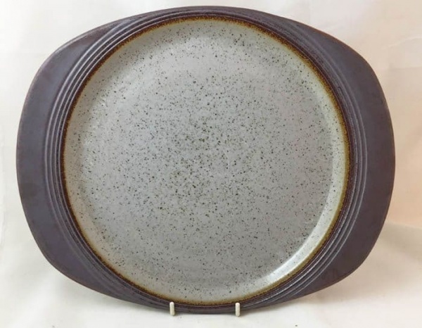 Purbeck Pottery, Portland Pattern, Oval Steak Plates, More Marking than We Usually Offer.