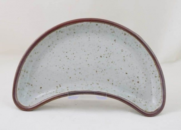 Purbeck Pottery, Portland Pattern, Small Half Moon Shaped Trays