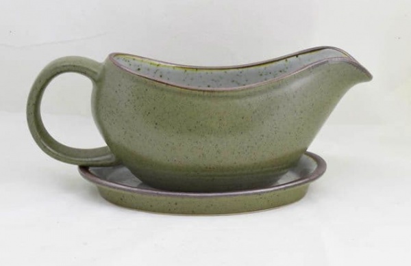 Purbeck Pottery Rondo Gravy Boats and Under Saucers