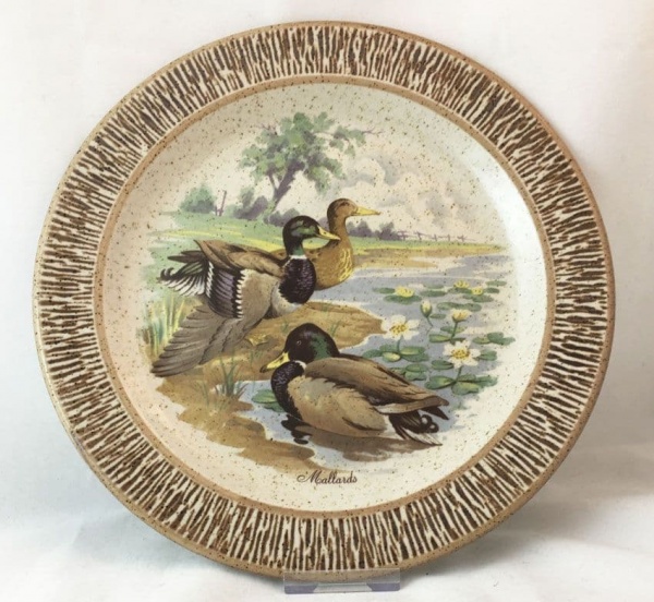 Purbeck Pottery Wildlife Decorative Plates, Mallards