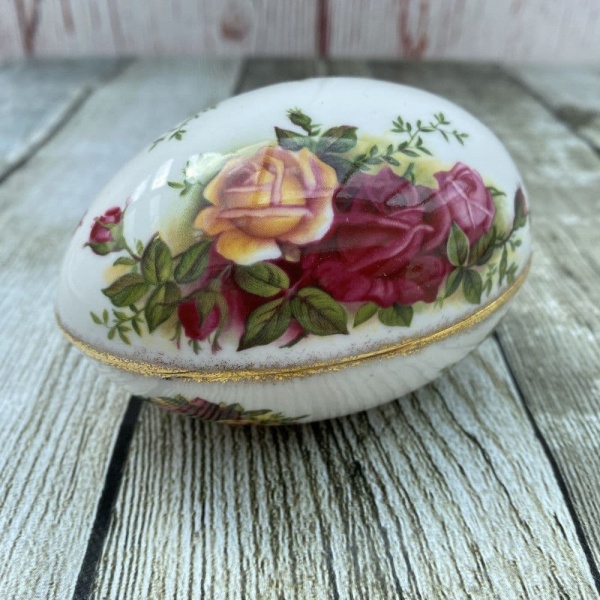Royal Albert Old Country Roses Egg Shape Trinket Box