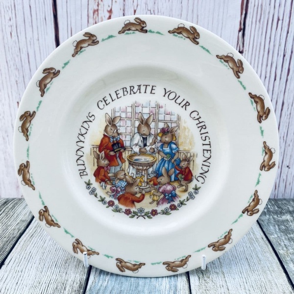 Royal Doulton Bunnykins Medium Plate, Celebrate Your Christening