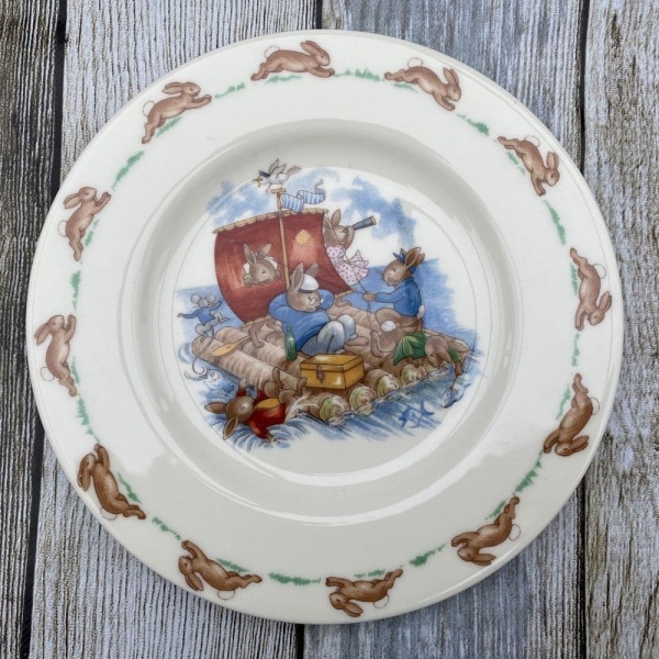 Royal Doulton Bunnykins Tea Plate, On a Raft