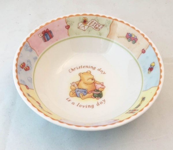 Royal Doulton Winnie The Pooh Cereal Bowl, Christening Collection
