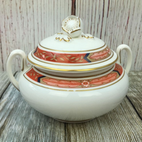 Royal Worcester Beaufort (Rust) Lidded Sugar Pot