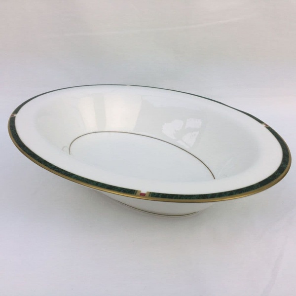Royal Worcester Carina Oval Serving Dishes (Green Trim)