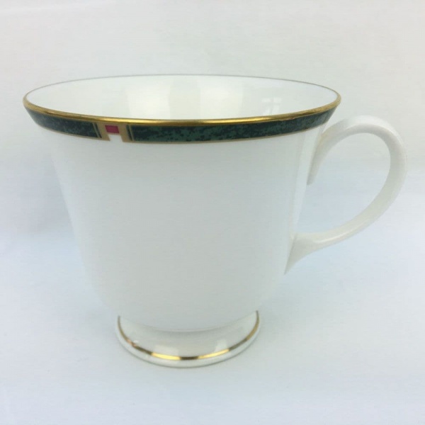 Royal Worcester Carina Tea Cups (Green Trim)