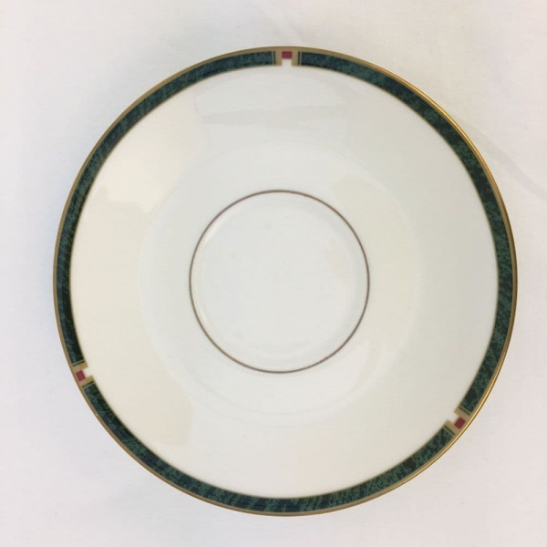 Royal Worcester Carina Tea Saucers (Green Trim)