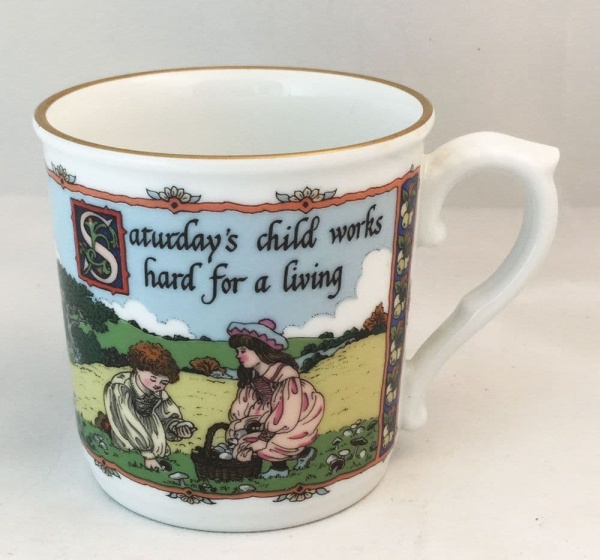 Royal Worcester, Days of the Week, Birthday Mugs, Saturday