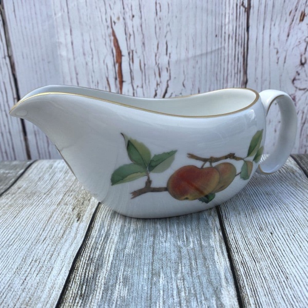 Royal Worcester Evesham Gold Gravy/Sauce Boat (Blackberry/Apple)