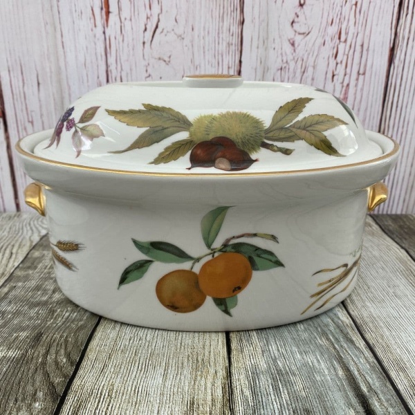 Royal Worcester Evesham Gold Large Casserole Dish (Oval)