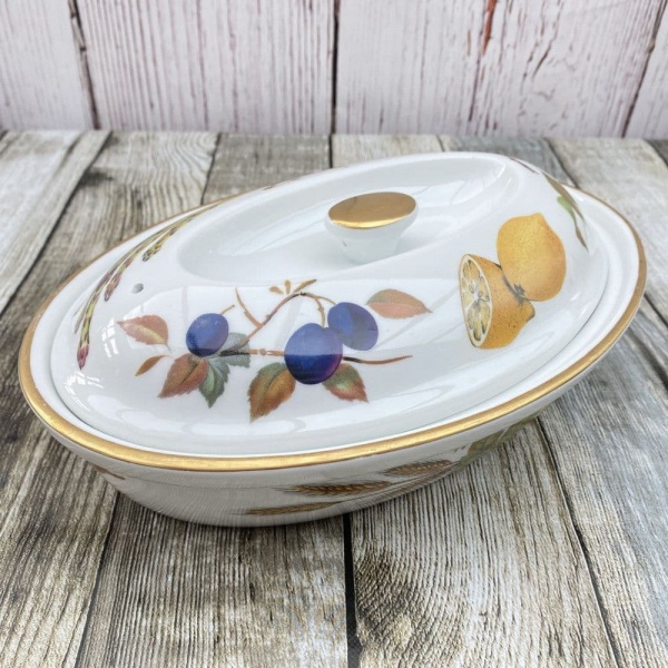 Royal Worcester Evesham Gold Lidded Serving Dish (Oval)