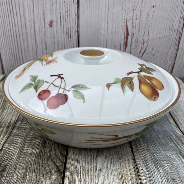 Royal Worcester Evesham Gold Lidded Serving Dish (Round)