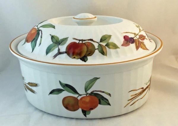 Royal Worcester Evesham Large Oval Lidded Serving Dishes